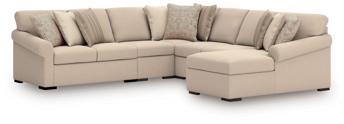 LadyMae - Sectional Stationary Sectionals by Benchcraft® - Walls Furniture & Mattress