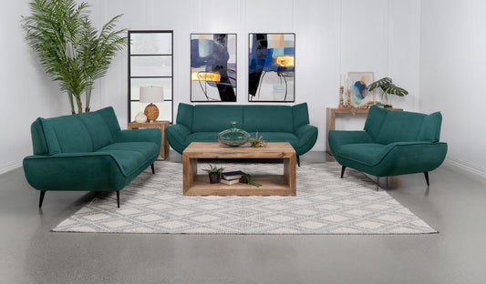 Acton - Upholstered Flared Arm Sofa Set Stationary Sofas & Loveseats by Coaster Fine Furniture - Walls Furniture & Mattress