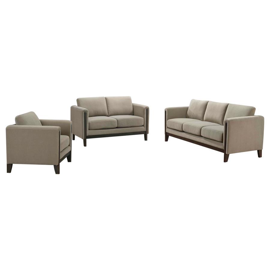 Islington - Upholstered Panel Arm Sofa Set Stationary Sofas & Loveseats by Coaster Fine Furniture - Walls Furniture & Mattress