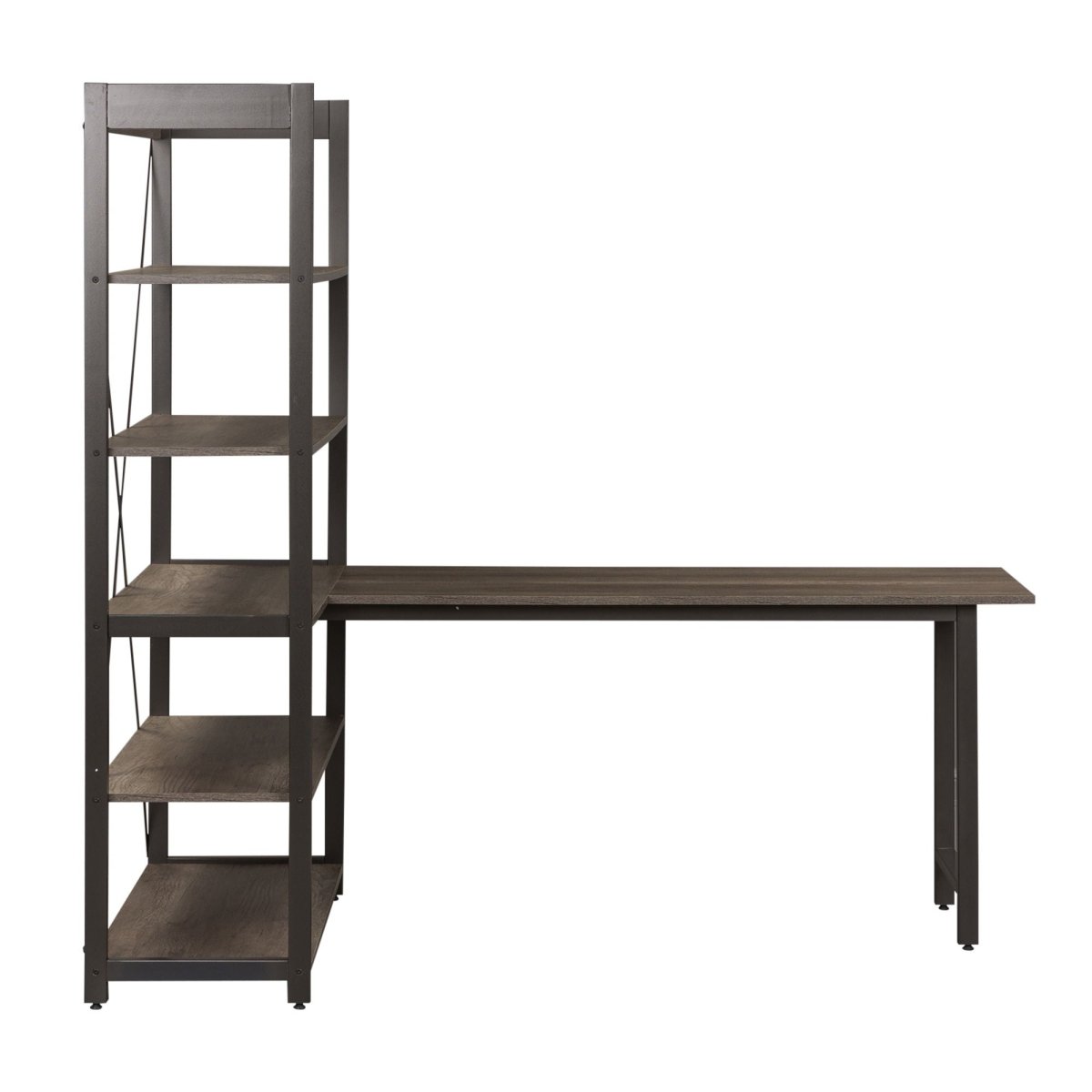 Tanners Creek - 2 Piece Home Office Set (Desk And Bookcase) - Dark Gray 2 Piece Home Office Sets by Liberty Furniture - Walls Furniture & Mattress