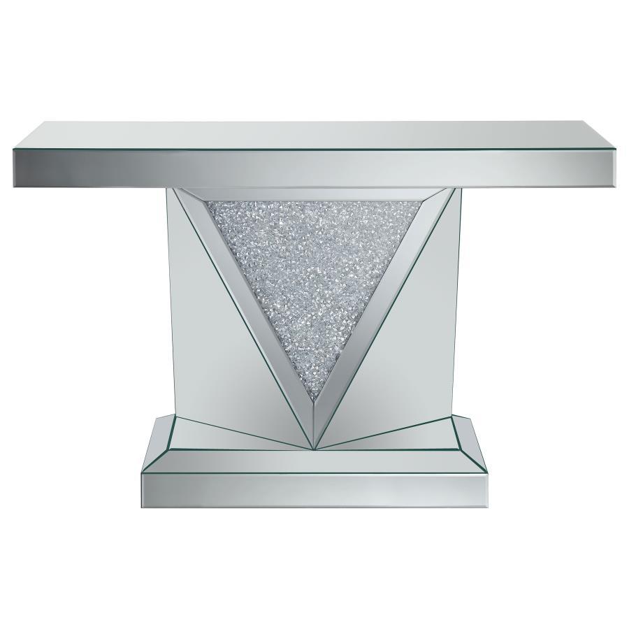 Amore - Mirrored Acrylic Entryway Sofa Console Table - Silver Console Tables by CoasterElevations - Walls Furniture & Mattress