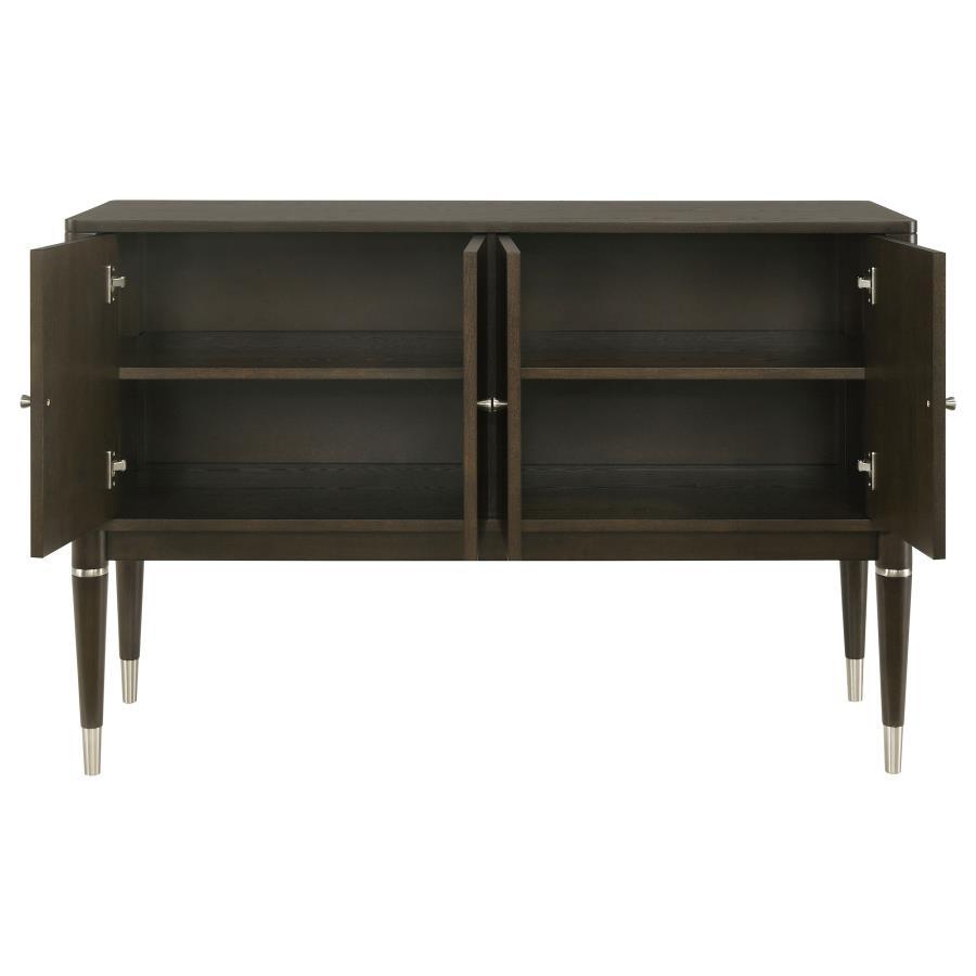 Reseda - 4 - Door Dining Sideboard Server With Shelves - Ash Brown Servers by Coaster Fine Furniture - Walls Furniture & Mattress