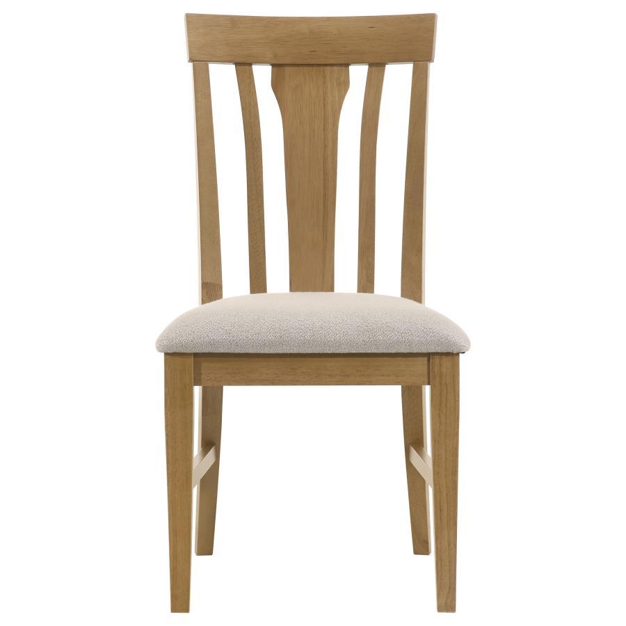 Hartville - Dining Side Chair (Set of 2) - Natural Light Brown Chair Sets by Coaster Fine Furniture - Walls Furniture & Mattress