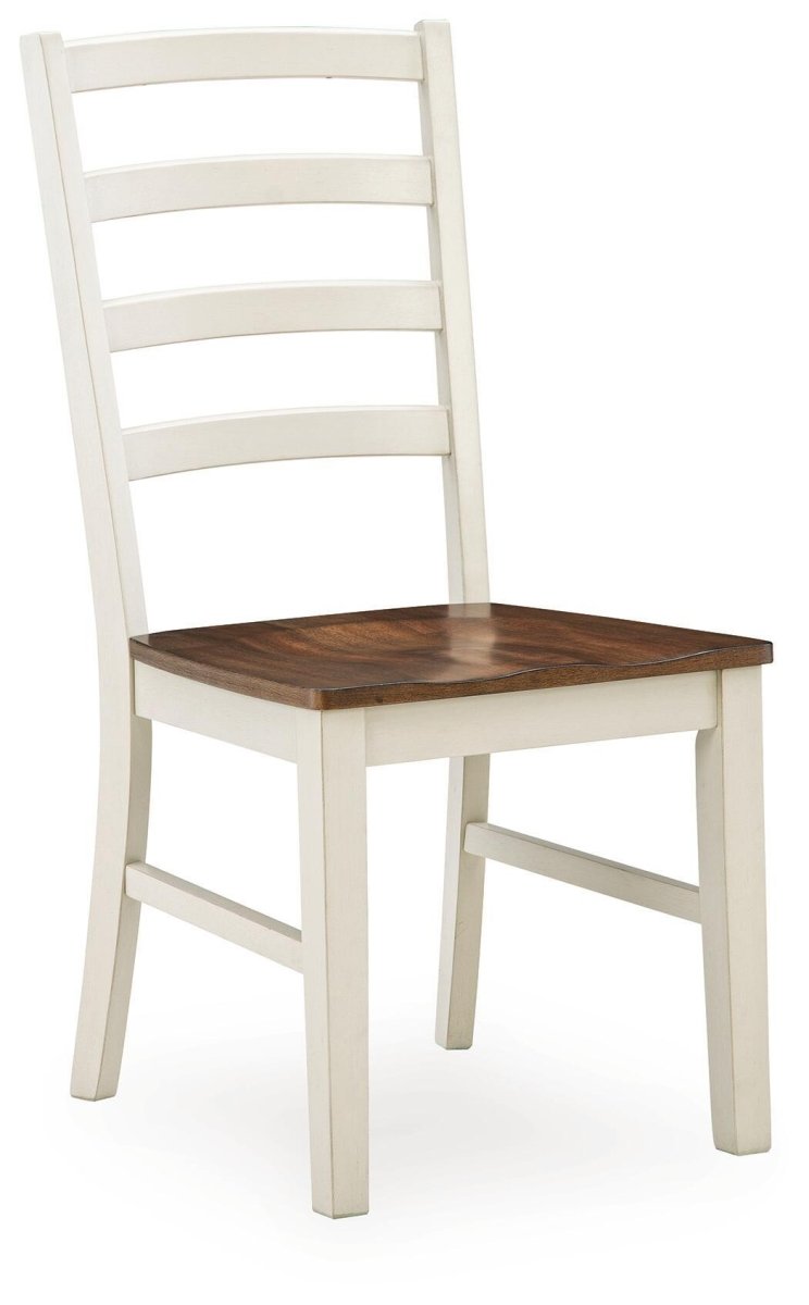 Brinfern - Dining Room Side Chair (Set of 2) - Brown / Antique White Chair Sets by Signature Design by Ashley® - Walls Furniture & Mattress