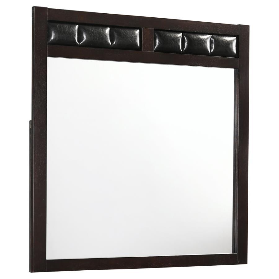 Carlton - Upholstered Rectangular Mirror Bedroom Mirrors by CoasterEveryday - Walls Furniture & Mattress