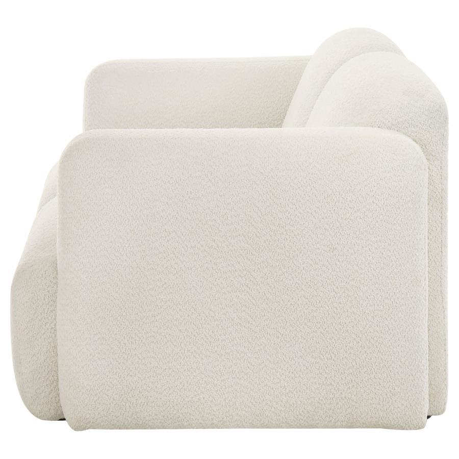 Dorset - Fabric Upholstered Round Track Arm Loveseat Stationary Loveseats by Coaster Fine Furniture - Walls Furniture & Mattress