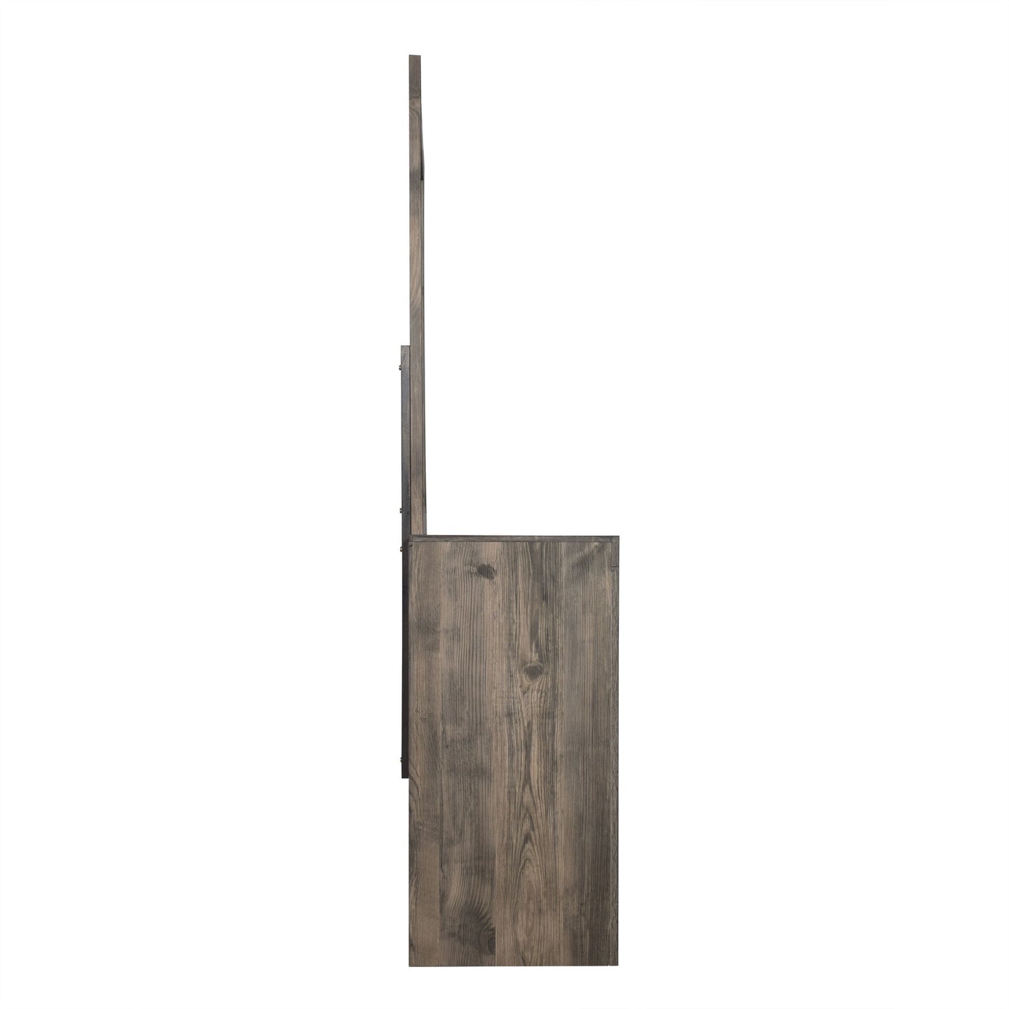 Misty - 2 Piece Dresser & Mirror Set - Gray / Beige