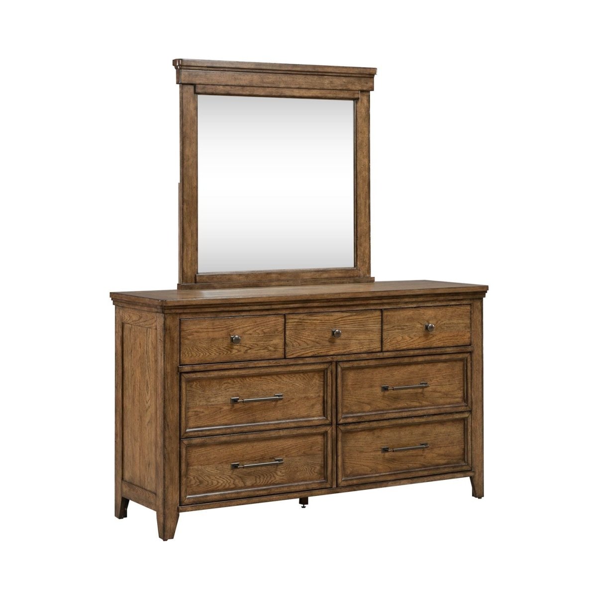 Carolina Park - Dresser & Mirror - Brown Dresser & Mirror by Liberty Furniture - Walls Furniture & Mattress