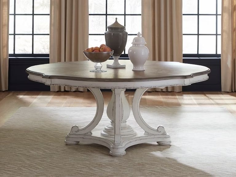 Magnolia Manor - Round Table - White Dining Tables by Liberty Furniture - Walls Furniture & Mattress