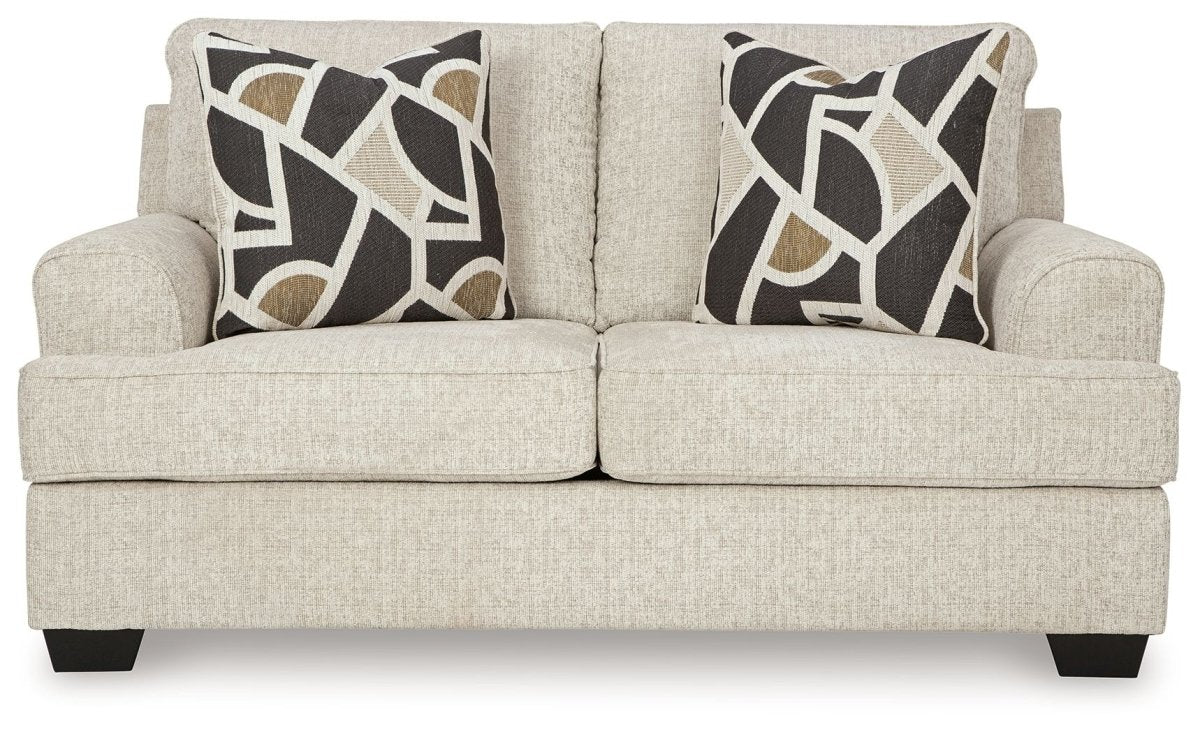Heartcort - Loveseat - Quartz Stationary Loveseats by Benchcraft® - Walls Furniture & Mattress