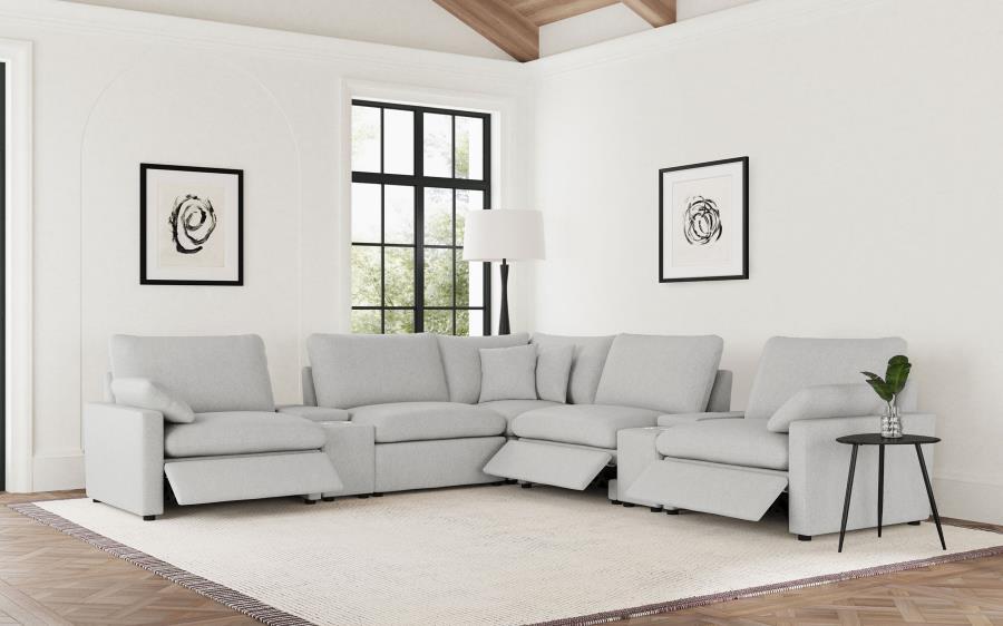 Collins - 7 - Piece Modular Power Reclining Sectional Reclining Sectionals by Coaster Fine Furniture - Walls Furniture & Mattress