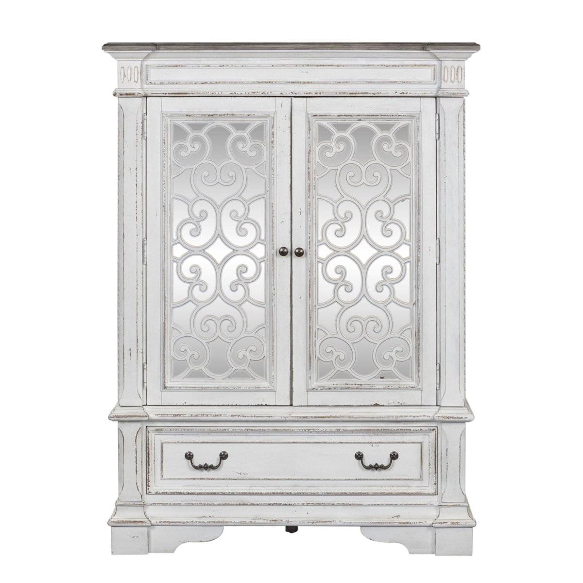 Abbey Park - Mirrored Door Chest - White Door Chests by Liberty Furniture - Walls Furniture & Mattress