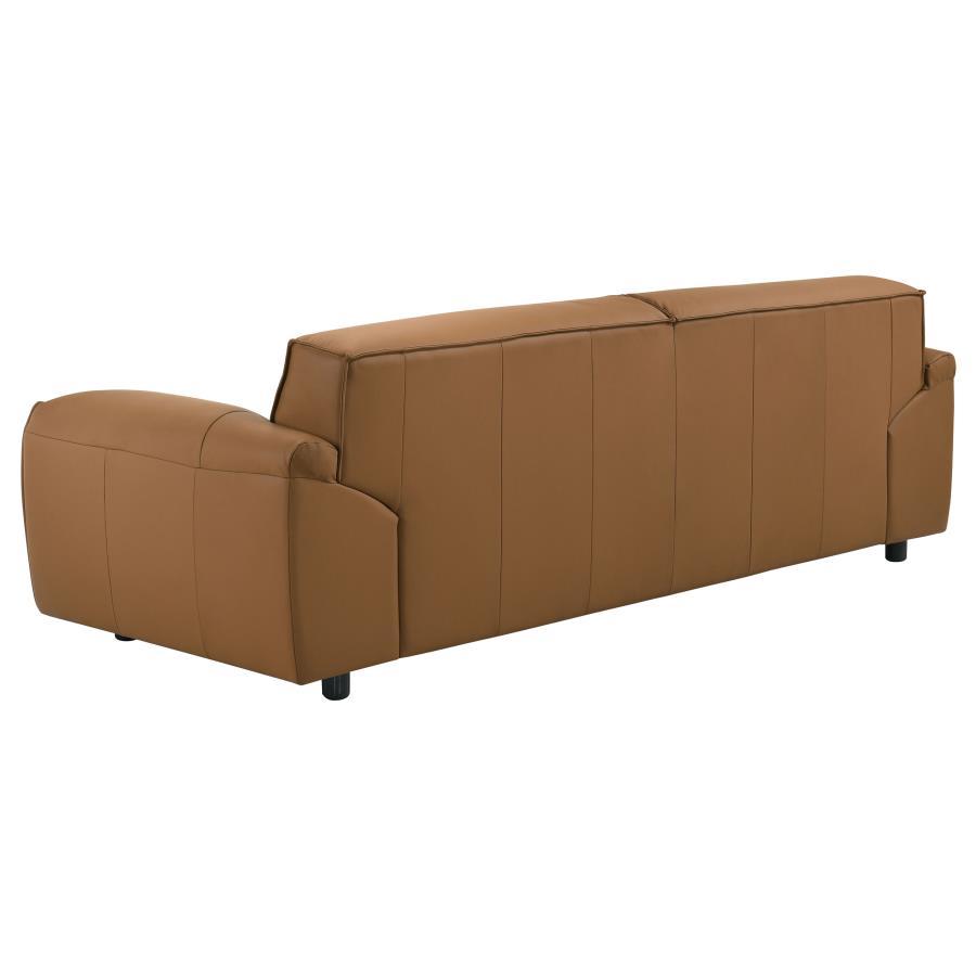 Buxton - Leather Upholstered Sofa Set Stationary Sofas & Loveseats by Coaster Fine Furniture - Walls Furniture & Mattress