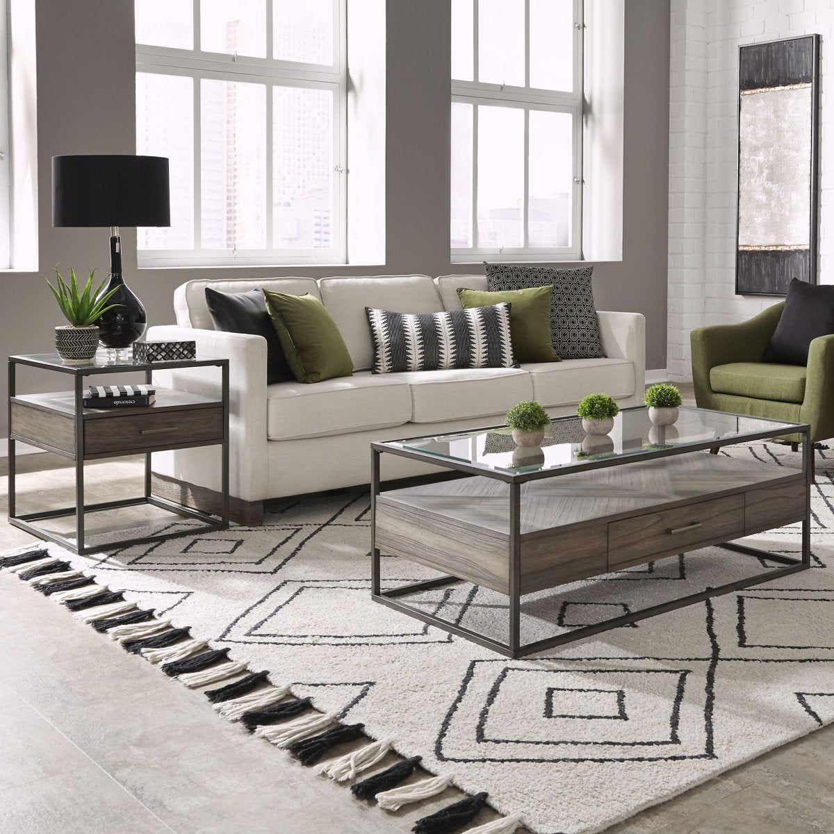 Jamestown - 3 Piece Living Room Set - Tobacco Table Sets by Liberty Furniture - Walls Furniture & Mattress