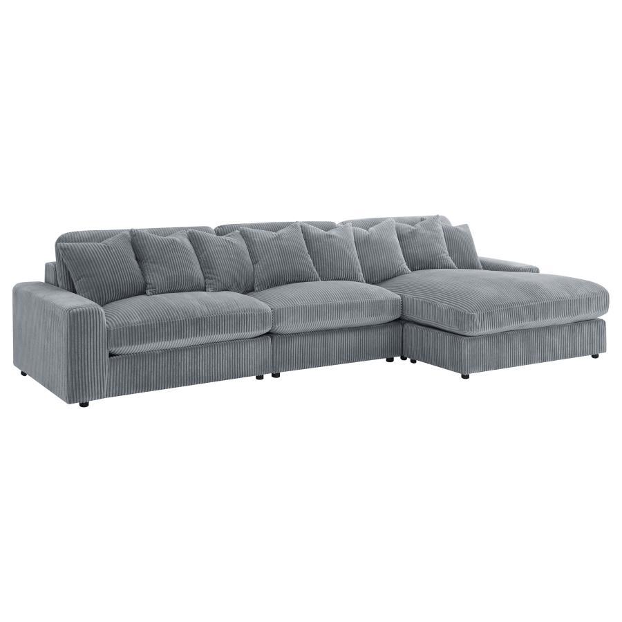 Blaine - Reversible Upholstered Chaise Sectional Sofa Stationary Sectionals by Coaster Fine Furniture - Walls Furniture & Mattress