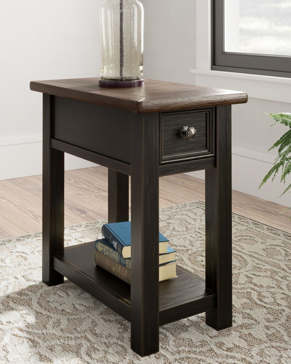 Tyler Creek - Chair Side End Table - Black / Gray Chair Side Tables by Signature Design by Ashley® - Walls Furniture & Mattress