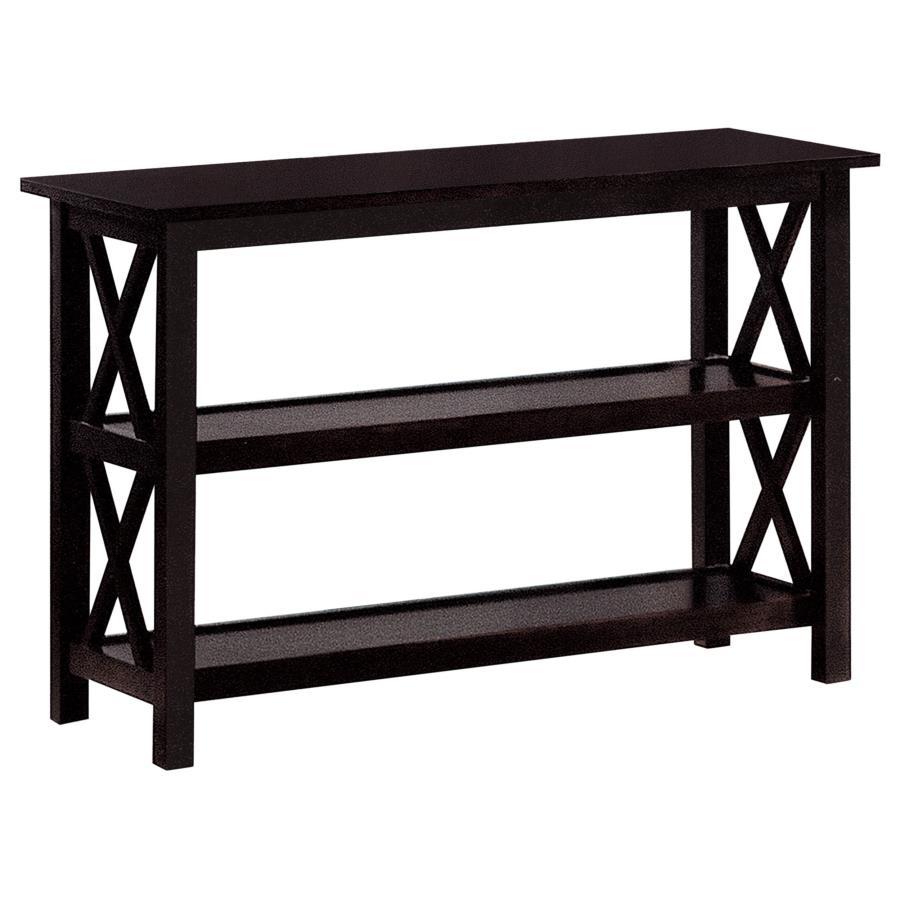 Rachelle - 2 - Shelf Wood Entryway Console Table - Deep Merlot Console Tables by CoasterEssence - Walls Furniture & Mattress
