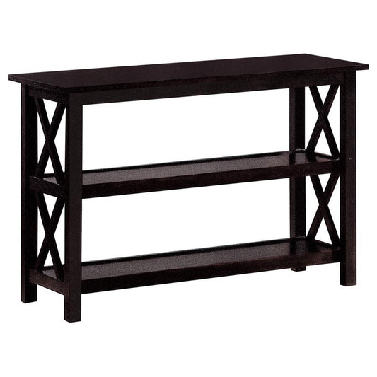 Rachelle - 2 - Shelf Wood Entryway Console Table - Deep Merlot Console Tables by CoasterEssence - Walls Furniture & Mattress