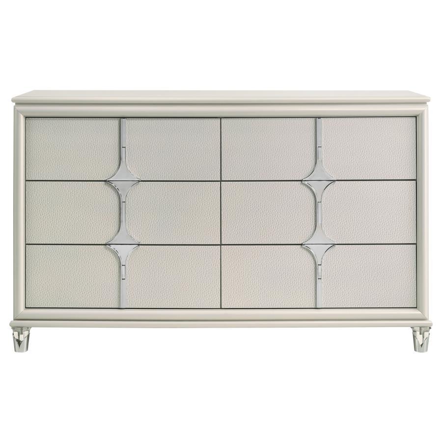 Olivia - 6 - Drawer Dresser Dressers by Coaster Fine Furniture - Walls Furniture & Mattress