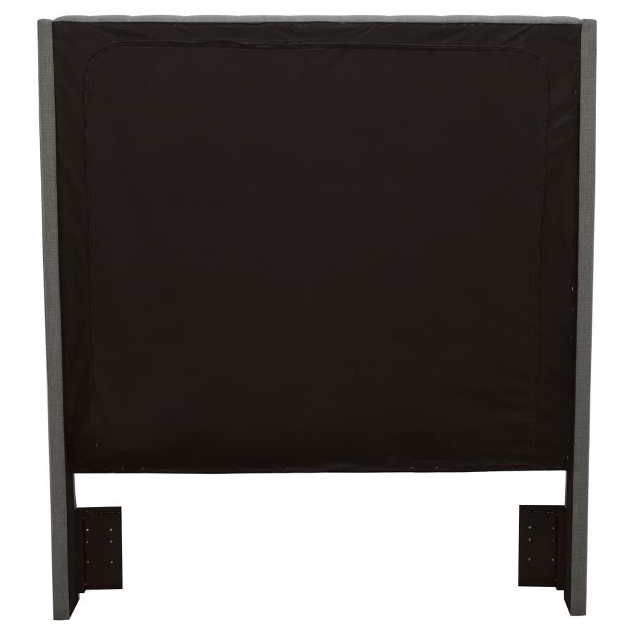 Camille - Upholstered California King Panel Headboard - Gray Upholstered Headboards by CoasterEssence - Walls Furniture & Mattress
