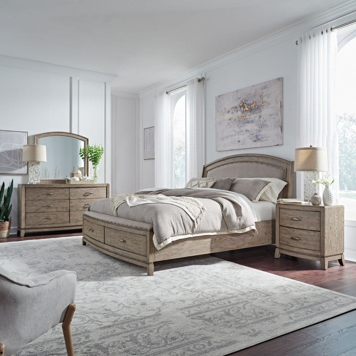 Avalon - Upholstered Bedroom Set 3 Piece Bedroom Sets by Liberty Furniture - Walls Furniture & Mattress