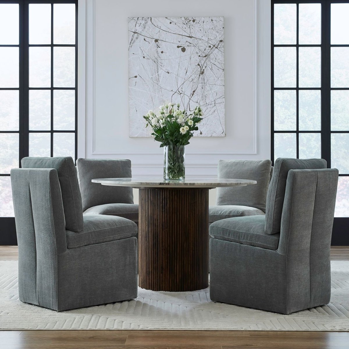 Accent Dining - Accent Dining Chair With Casters Side Chairs by Liberty Furniture - Walls Furniture & Mattress