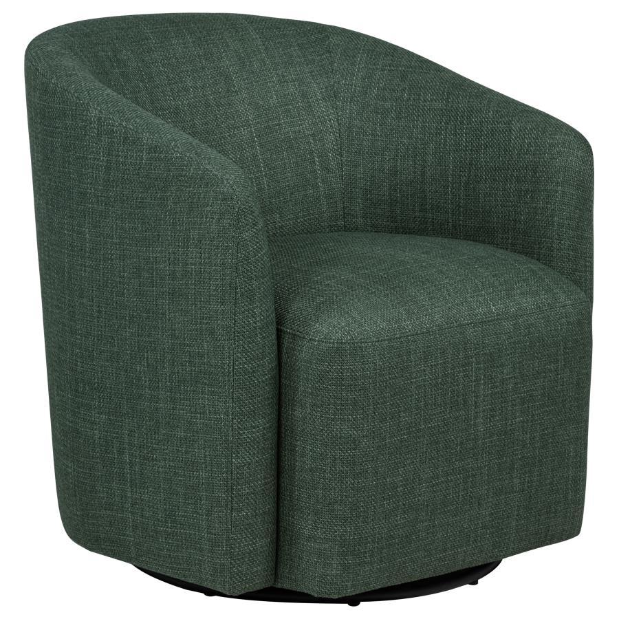 Mossbrook - Fabric Upholstered Swivel Accent Chair Swivel Chairs by Coaster Fine Furniture - Walls Furniture & Mattress