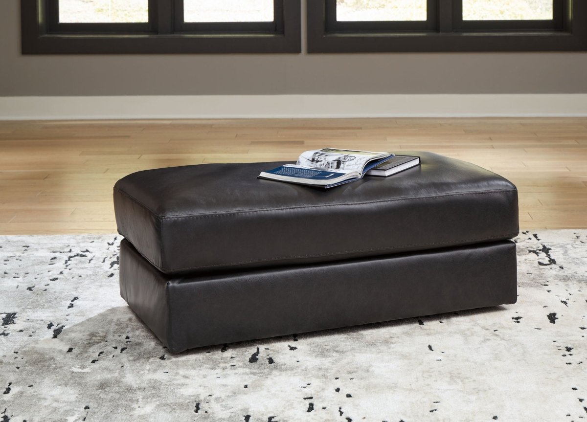 Amiata - Ottoman - Onyx Upholstered Ottomans by Signature Design by Ashley® - Walls Furniture & Mattress