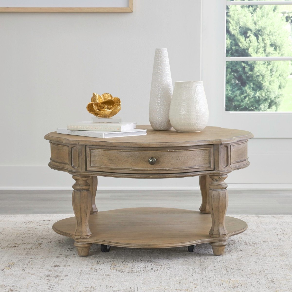 Magnolia Manor - Round Cocktail Table Cocktail Tables by Liberty Furniture - Walls Furniture & Mattress