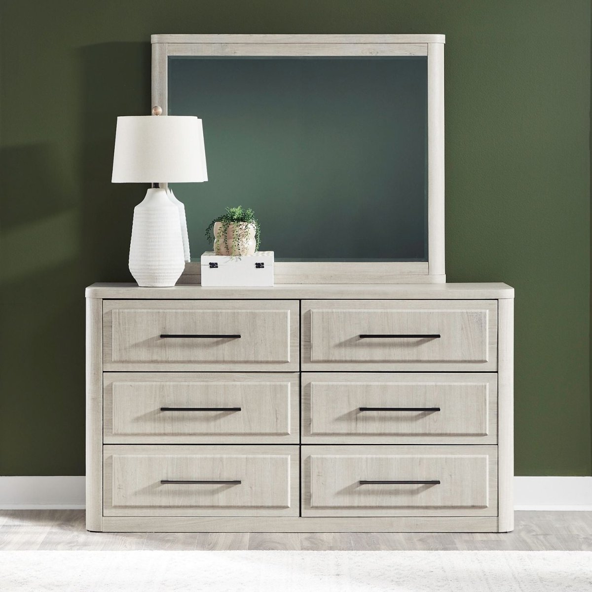 Modern Play - Dresser & Mirror - White Dresser & Mirror by Liberty Furniture - Walls Furniture & Mattress