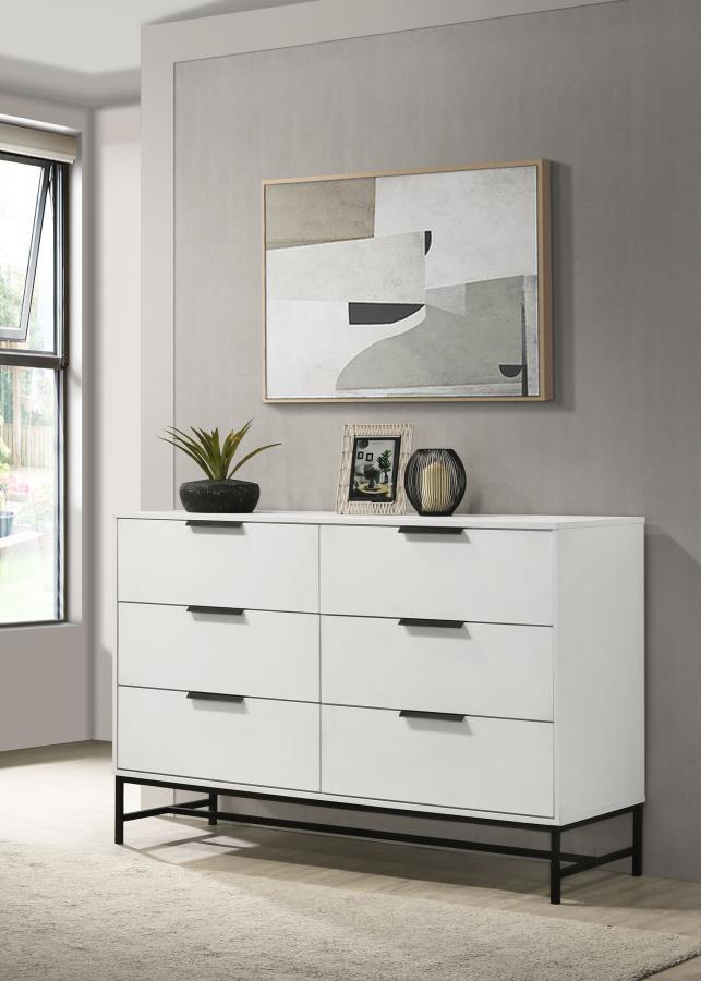 Sonora - 6 - Drawer Dresser Dressers by Coaster Fine Furniture - Walls Furniture & Mattress