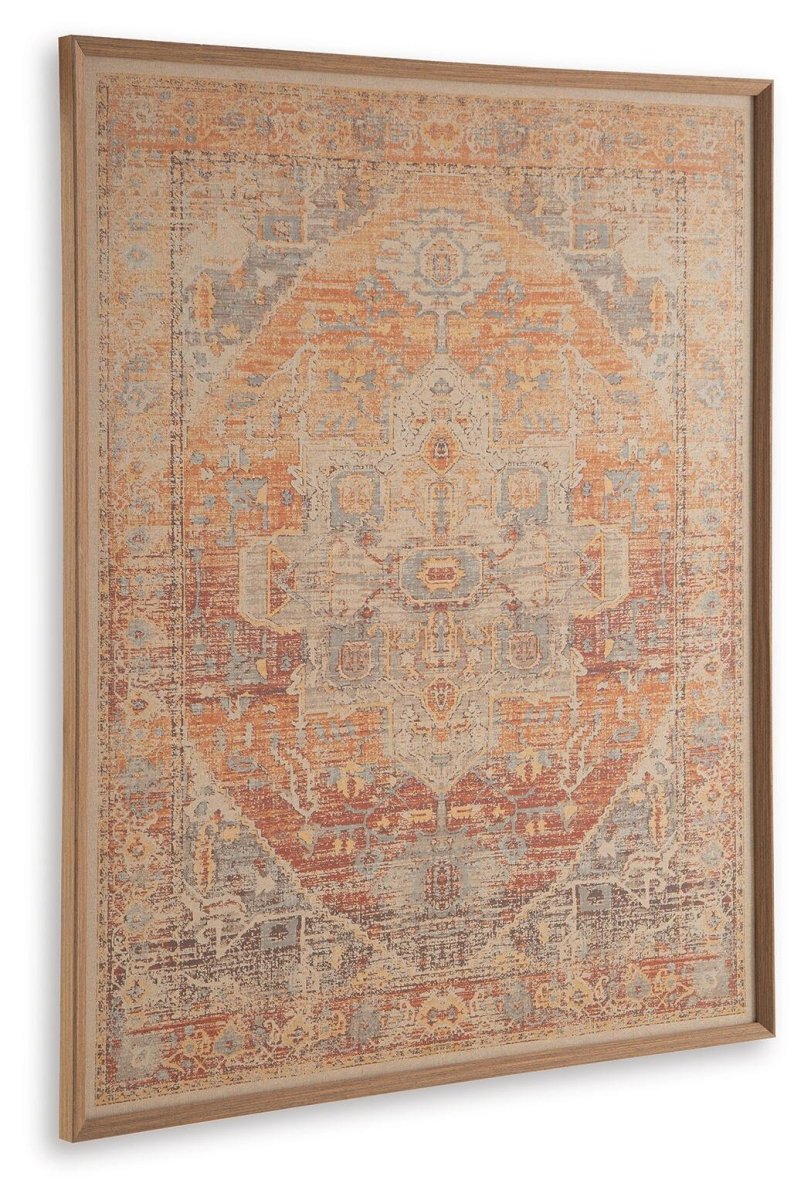 Kerrickson - Wall Art - Red / Orange / Blue Canvas Art by Signature Design by Ashley® - Walls Furniture & Mattress