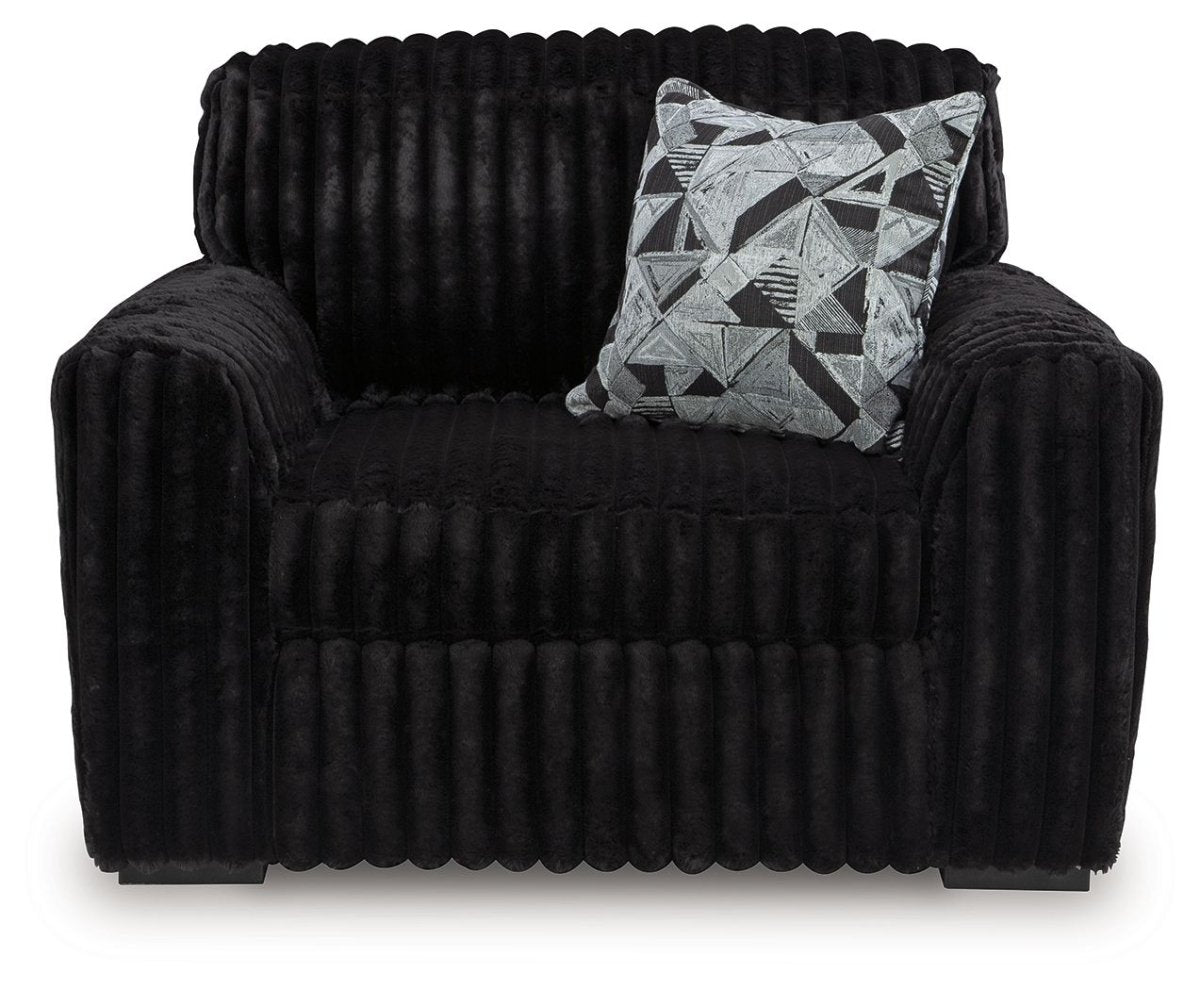 Midnight - Madness - Chair And A Half Arm Chairs by Signature Design by Ashley® - Walls Furniture & Mattress