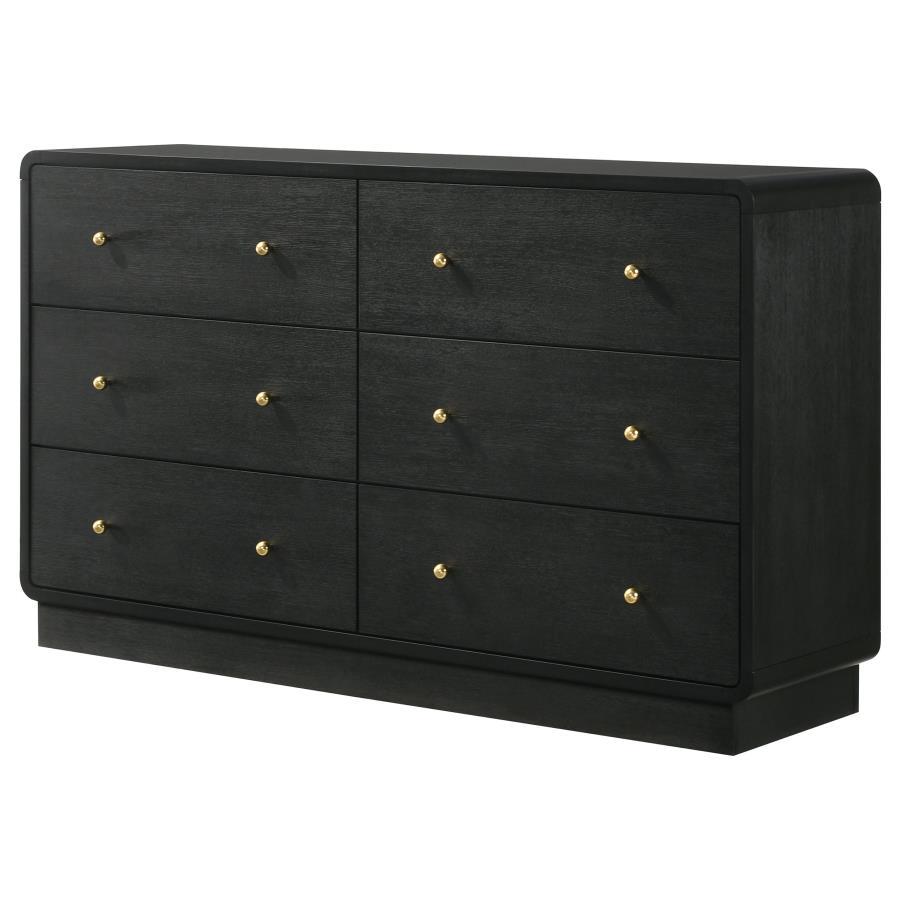 Cavelle - 6 - Drawer Dresser Dressers by Coaster Fine Furniture - Walls Furniture & Mattress