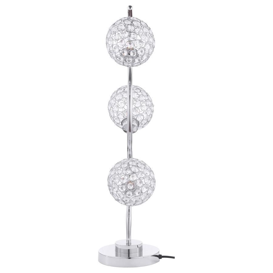 Amberley - 3 - Light Curvy Metal Table Lamp Silver - Silver Table Lamps by Coaster Fine Furniture - Walls Furniture & Mattress