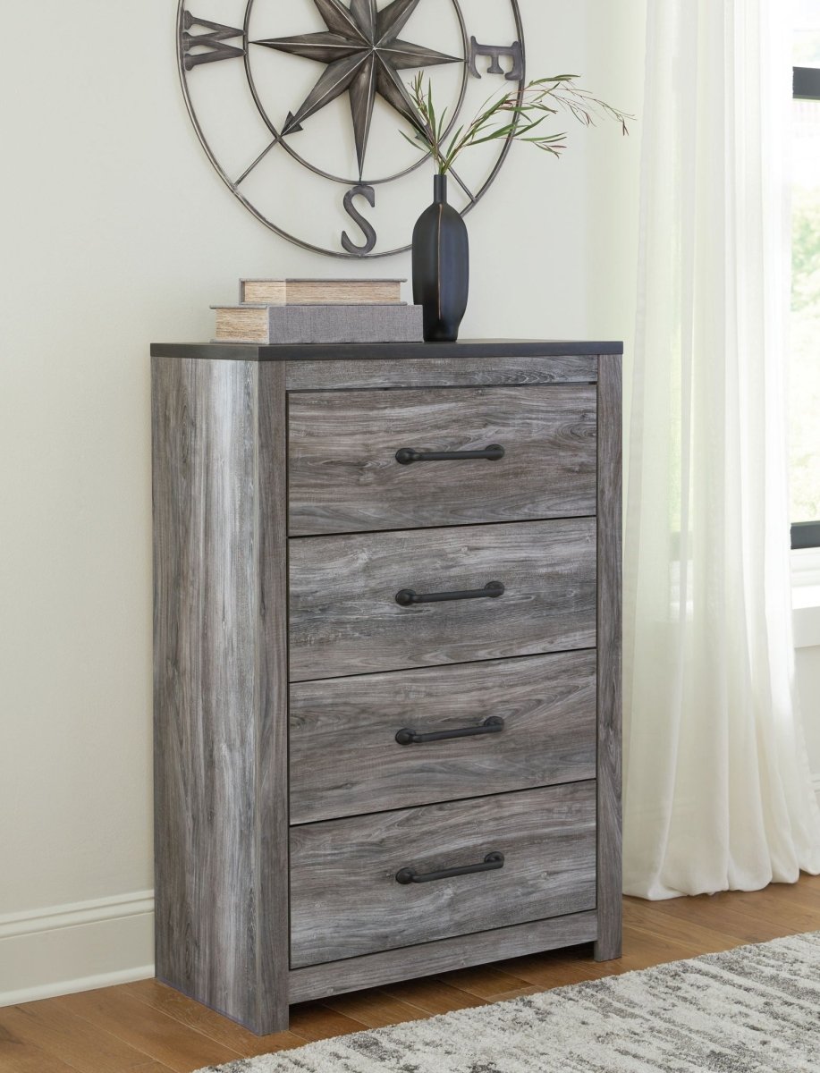Bronyan - Four Drawer Chest - Dark Gray Accent Chests by Signature Design by Ashley® - Walls Furniture & Mattress
