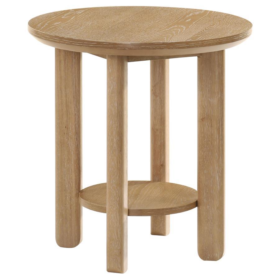 Ottowa - Round Wood Table With Shelf End Tables by Coaster Fine Furniture - Walls Furniture & Mattress