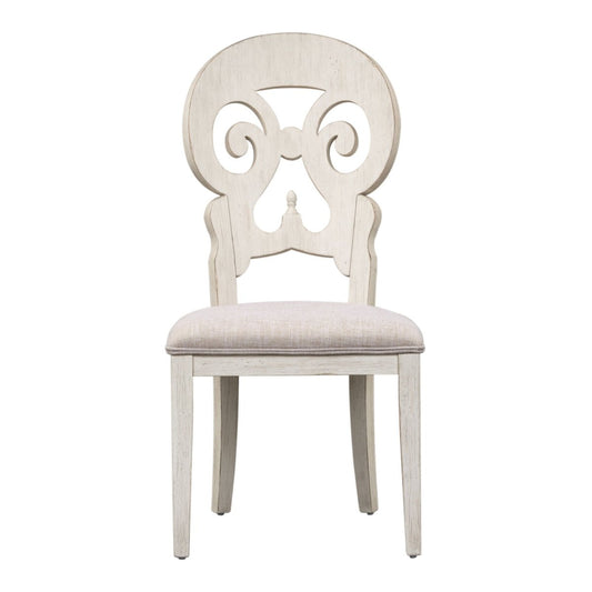 Farmhouse Reimagined - Splat Back Side Chair - White Side Chairs by Liberty Furniture - Walls Furniture & Mattress
