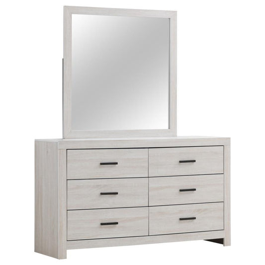 Brantford - 6 - Drawer Dresser With Mirror Dresser & Mirror by CoasterEveryday - Walls Furniture & Mattress