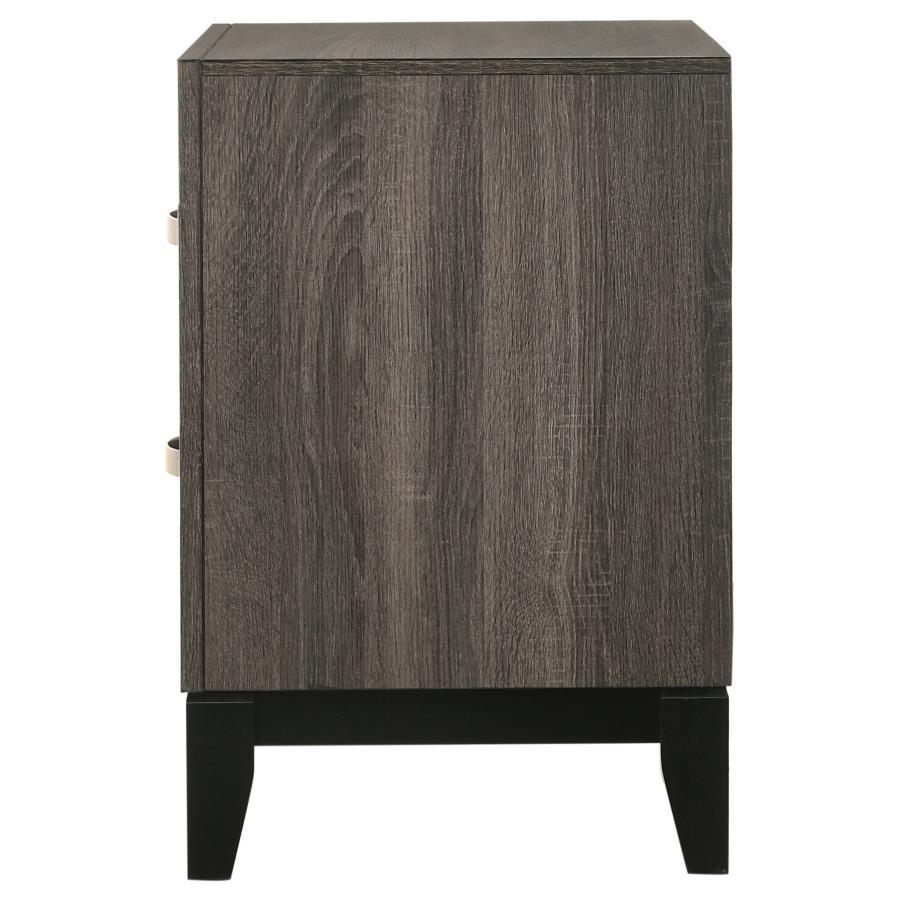 Watson - 2 - Drawer Nightstand - Gray Oak Accent Nightstands by CoasterEveryday - Walls Furniture & Mattress