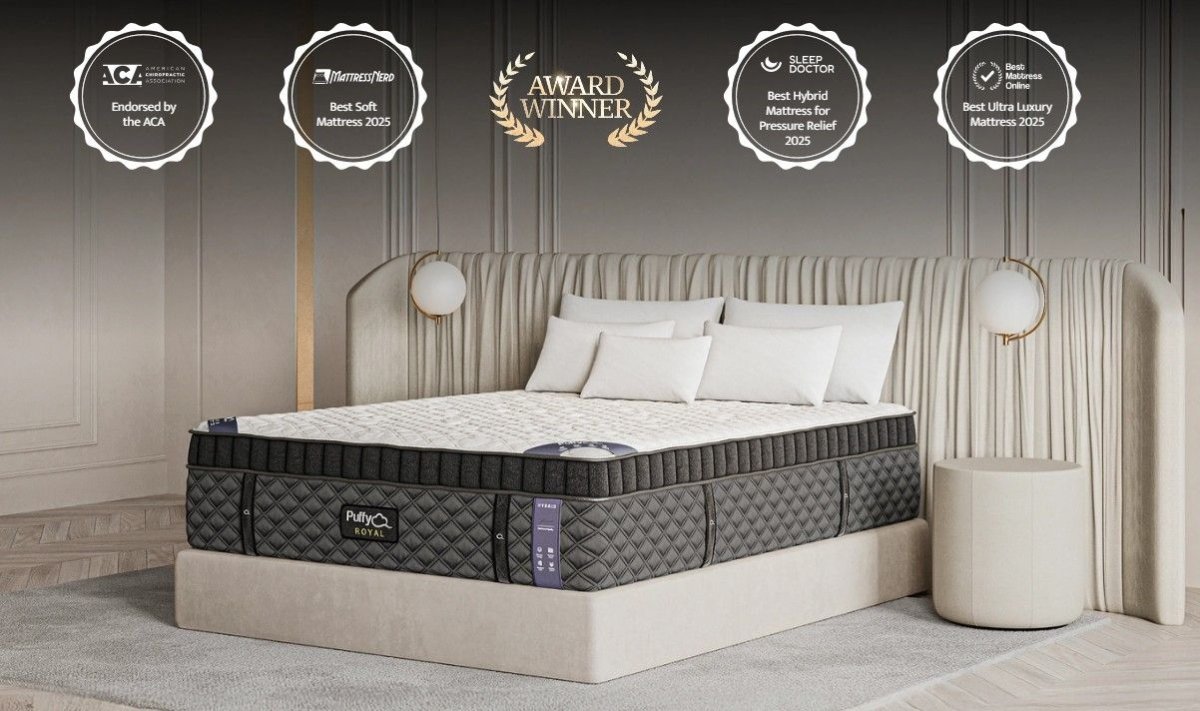Puffy Royal Cal King Hybrid Mattress Hybrid Mattresses by Puffy - Walls Furniture & Mattress