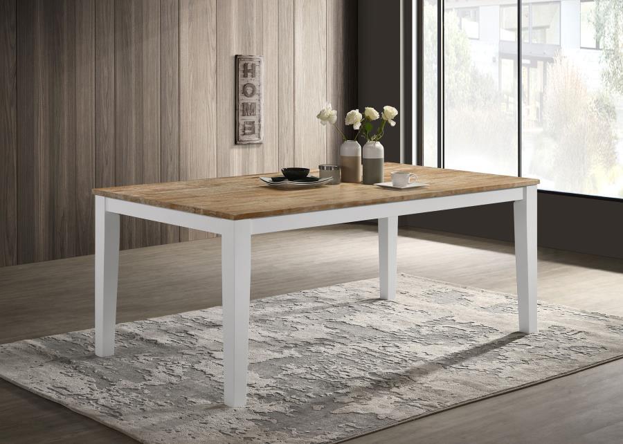 Hollis - Rectangular Wood Dining Table - Brown Dining Tables by Coaster Fine Furniture - Walls Furniture & Mattress