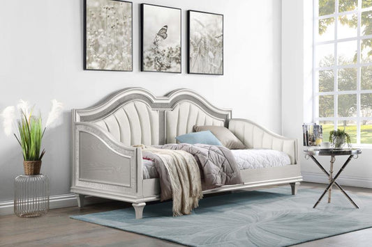 Evangeline - Upholstered Twin Daybed - Silver Oak Daybeds by Coaster Fine Furniture - Walls Furniture & Mattress