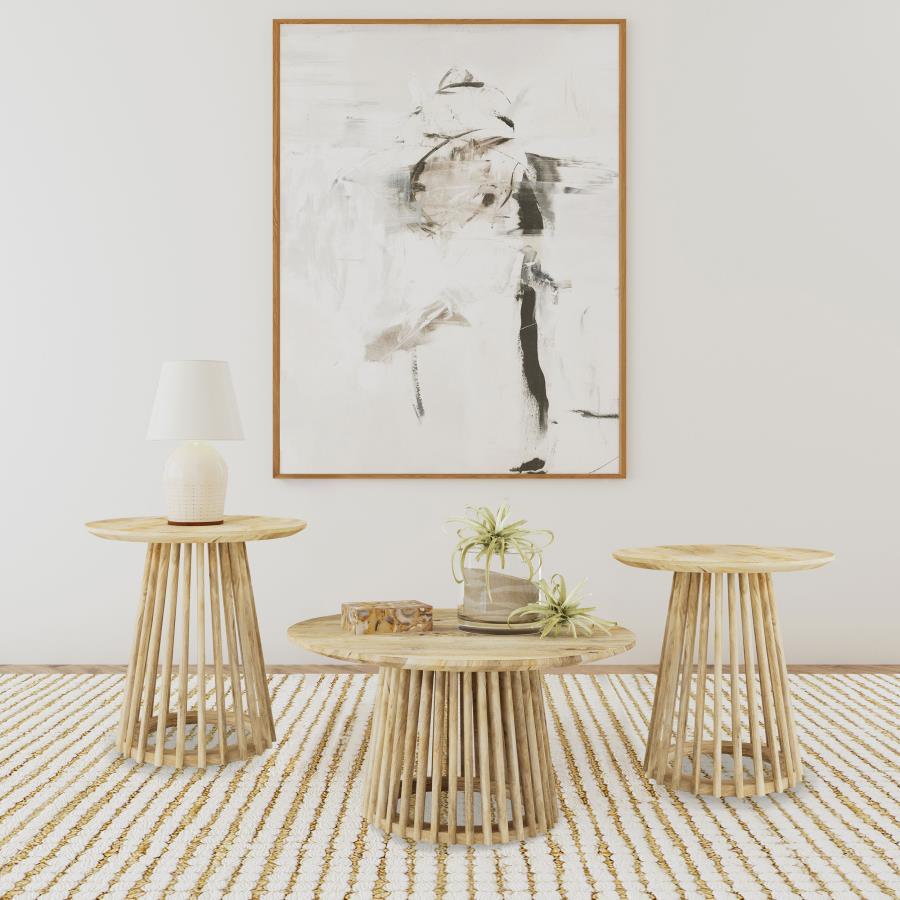 Touhy - Round Coffee Table Set Table Sets by Coaster Fine Furniture - Walls Furniture & Mattress