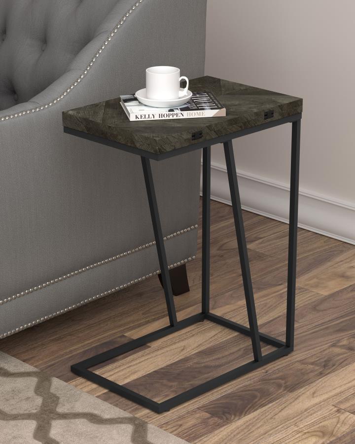 Carly - Expandable Engineered Wood C - Shaped Side Table Side Tables by CoasterEveryday - Walls Furniture & Mattress