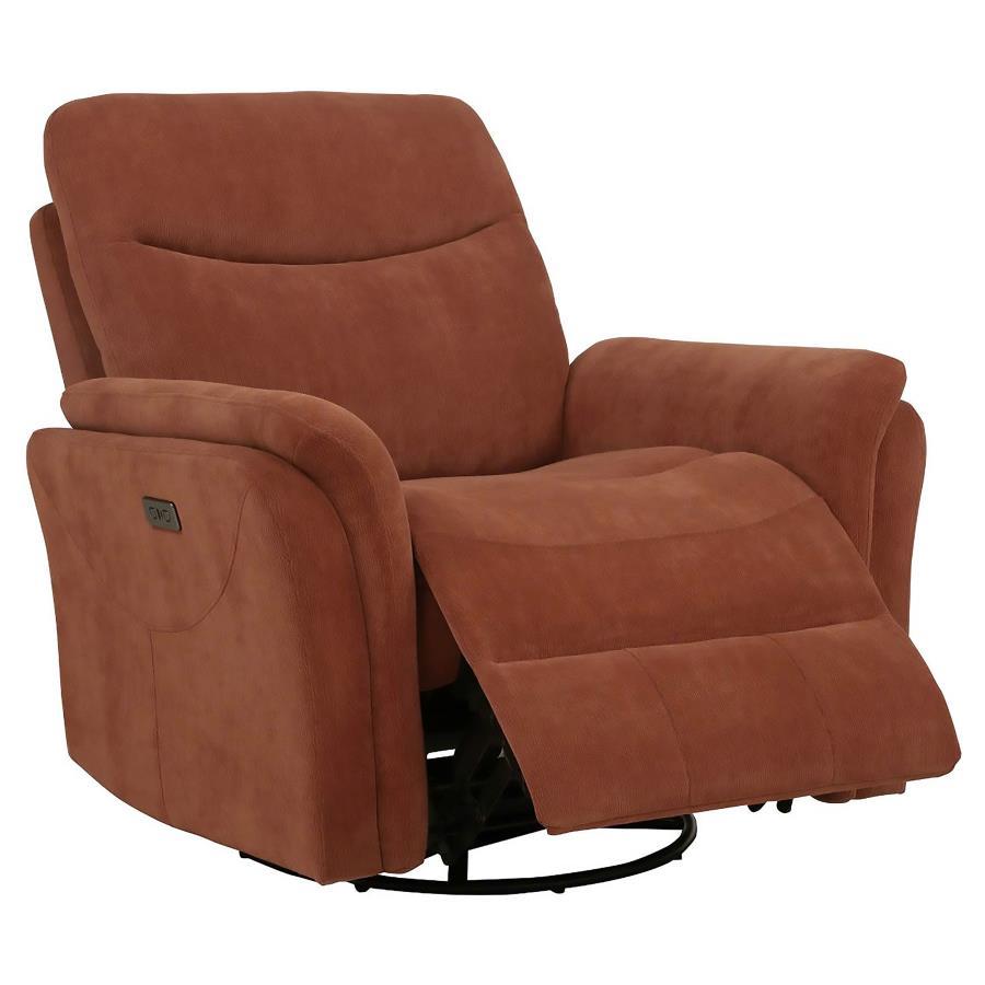 Adler - Upholstered Power Swivel Glider Recliner Swivel Glider Chairs by Coaster Fine Furniture - Walls Furniture & Mattress