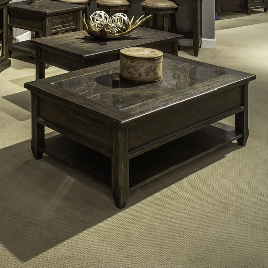 Paradise Valley - Rectangular Cocktail Table - Dark Brown Cocktail Tables by Liberty Furniture - Walls Furniture & Mattress