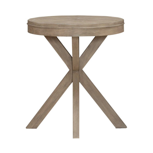 Brentwood - Round End Table - Sandstone End Tables by Liberty Furniture - Walls Furniture & Mattress