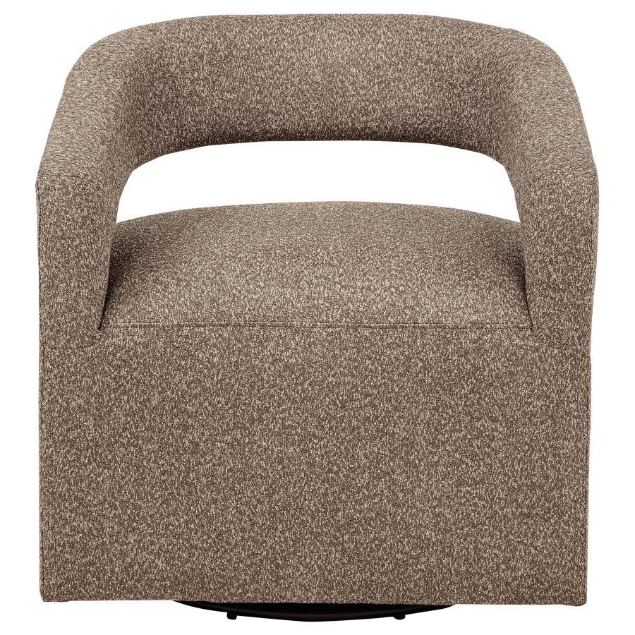 Westhill - Boucle Upholstered Swivel Accent Chair Swivel Chairs by Coaster Fine Furniture - Walls Furniture & Mattress