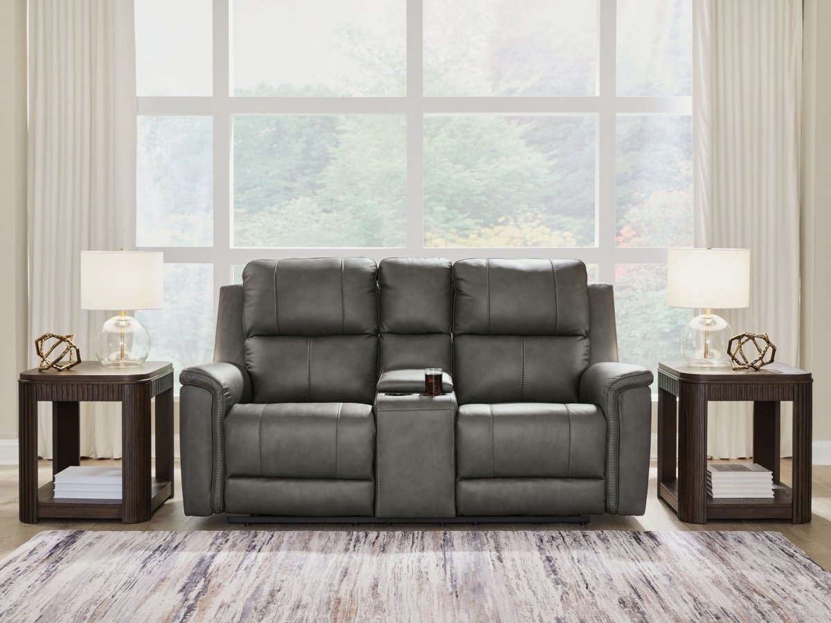 Bleckley - Power Reclining Loveseat With Console / Adjustable Headrest Reclining Loveseats by Signature Design by Ashley® - Walls Furniture & Mattress